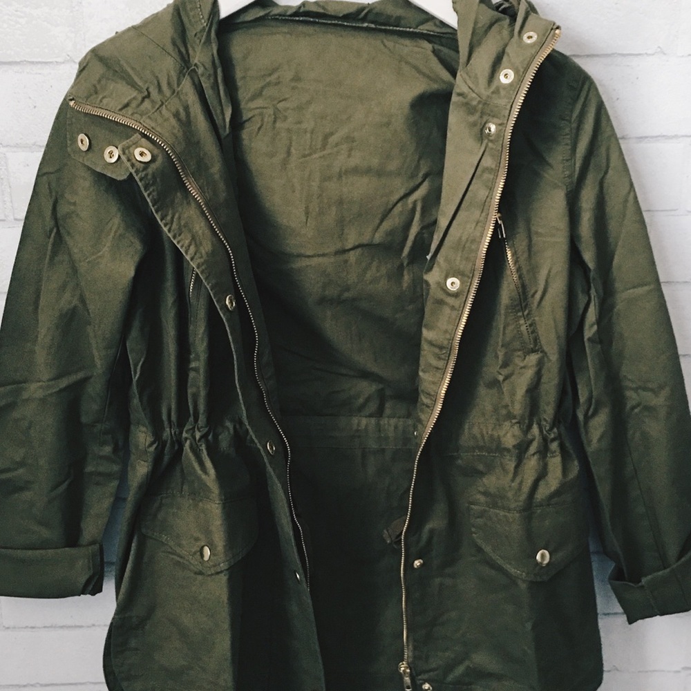 Olive hooded jacket